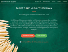 Tablet Screenshot of cendekiawaneducare.com